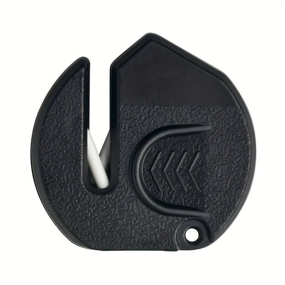 Ceramic Pocket Knife Sharpener – Portable Manual Sharpening Tool with Wear-Resistant Stone, Ergonomic Non-Slip Handle, Cord-Free Design for Kitchen & Outdoor Use