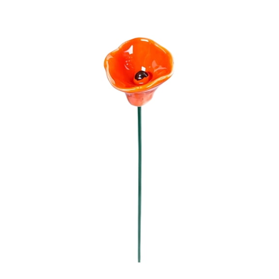 Ceramic Pollinator Watering Station, Handmade Garden Stake For Bees And Butterflies, Outdoor Butterfly Water Feeder, Patio Yard Art, Hand Painted Flower Decoration, Daily Accent