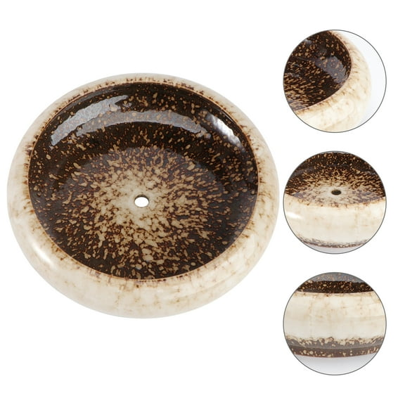 PENIKOKO Ceramic Flower Pot with Drainage Hole, Round Planter for Indoor and Outdoor Home Gardening, 1 Piece