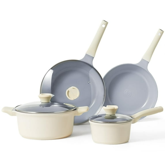 Ceramic Pots and Pans Set Non Stick, Cookware Set 7 Piece, Healthy Ceramic Pots and Pans Set Non Stick, Non Toxic Pots and Pans Set Non Stick, Pots and Pans Set