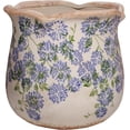thumbnail image 1 of Ceramic Pots for Plants, Vintage Plant Pot with Drainage Hole, 6.11in. Planter for Indoor Plants, Crackle Glaze Finish Flower Pot, Perfect Tuscan Ceramic Planter for Gardening, Antique Blue Meadow, 1 of 14