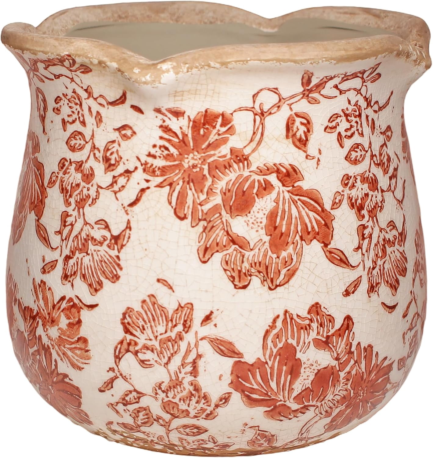 Ceramic Pots for Plants, Vintage Plant Pots with Drainage Hole, 6.11in.  Planter for Indoor Plants, Crackle Glaze Finish Flower Pot, Perfect Tuscan Ceramic  Planter for Gardening, Green - Walmart.com