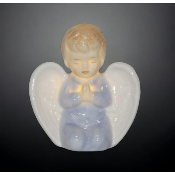 Ceramic Praying Angel Boy Led Night Light Home Decor Religious Decor Religious Gift Church Decor,