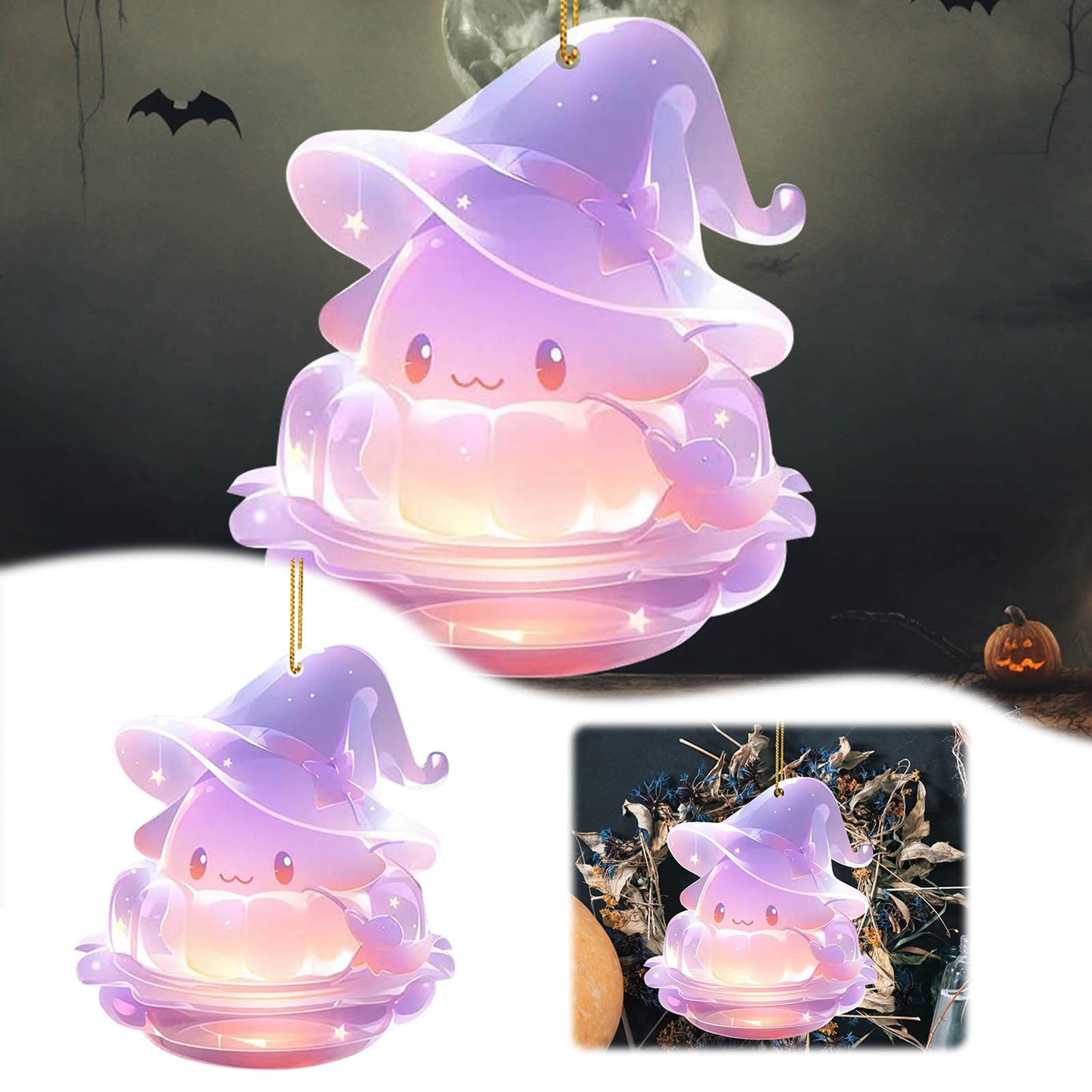 Ceramic Pumpkin Cookie Jar Acrylic Graphic Car Hanging Backpack