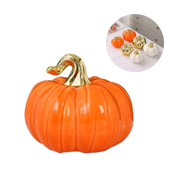 Ceramic Pumpkin Decor Unique Tabletop Home Decor Halloween Thanksgiving Pumpkin Decor Fall Farmhouse Table Centerpiece Accent