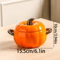 thumbnail image 1 of Ceramic Pumpkin Dutch Oven Soup Bowl With Lid, Oven Safe Cooking Pot For Thanksgiving Halloween, Orange Small Size Casserole For Home Kitchen, 1 of 9