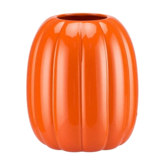 Ceramic Pumpkin Flower Pot Planter, 6.69x5.51 Inch, Fall Harvest Decorative Vase for Halloween Thanksgiving, Indoor Outdoor Home Garden Centerpiece