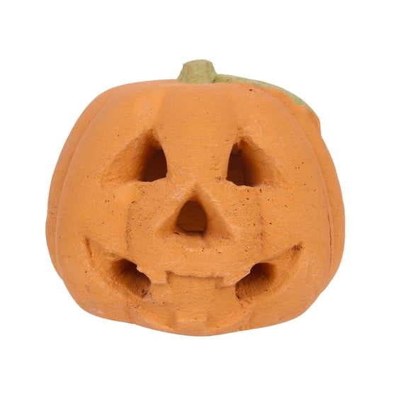 Ceramic Pumpkin Halloween Decoration, Handcrafted Jack-O'-Lantern Ornament for Indoor Outdoor Party Decor, Autumn Table Centerpiece