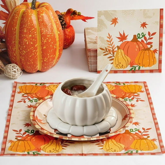 Ceramic Pumpkin Soup Bowl with Lid, Decorative Ramekin for Baking Steaming, Oven-Safe Dessert Dish for Thanksgiving Dinner(A)