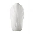 thumbnail image 1 of Ceramic Pyramidal Vase with Engraved Circle Body & Tapered Bottom, Matte White, 1 of 1