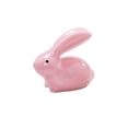 thumbnail image 1 of Ceramic Rabbit Figurine Ornament for Easter Tabletop or Shelf Decoration in Pink, 1 of 6