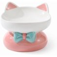 thumbnail image 2 of Love "N" Creatures Slanted Cat Food Bowl – For Flat-Faced Persian & British Kitties – Pink 2 of 5
