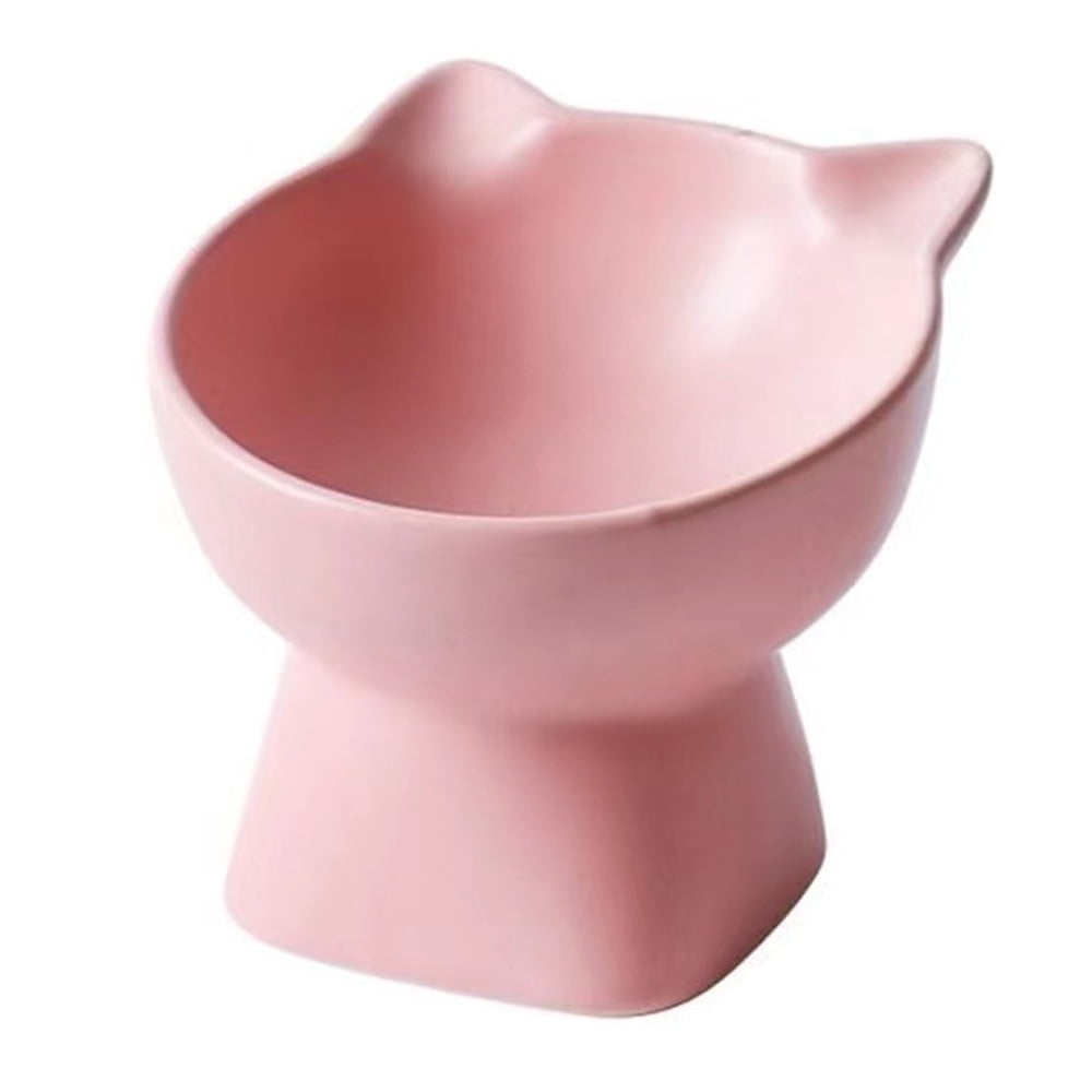 Ceramic Raised Cat Bowl, Tilted Raised Cat Food Bowl for Food and Water