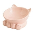 thumbnail image 1 of Ceramic Raised Cat Bowl,Tilted Raised Anti Vomit & Protect Pet's Spine,Cat Bowls for Indoor Whisker Friendly Pet Feeder for Cats Puppies, Microwave and Dishwasher Safe, 1 of 7