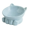 thumbnail image 1 of Ceramic Raised Cat Bowl,Tilted Raised Anti Vomit & Protect Pet's Spine,Cat Bowls for Indoor Whisker Friendly Pet Feeder for Cats Puppies, Microwave and Dishwasher Safe, 1 of 7