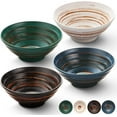 thumbnail image 1 of Ceramic Ramen Bowls Set of 4, 35 oz Large Japanese Style Serving Bowls for Salad,Udon, Soba, Pho Pasta, Asian Soup Noodle,Suitable as Housewarming Gifts, 1 of 7