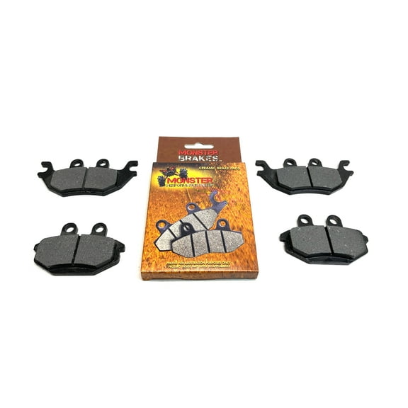 Monster Ceramic Rear Brake Pad Set for Kawasaki Mule PRO 43082-0138 43082-0146, Optimal Braking