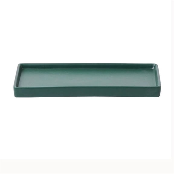 Ceramic Rectangular Plant Saucer Tray for Indoor Outdoor Drainage