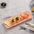 thumbnail image 1 of Ceramic Rectangular Serving Platters, Serving Trays/Dishes for Party Entertaining, Sushi Dish Long Rectangle Dish and Cake Trays Plastic Platters for Party and Entertaining, Serving Tray, Pink, 1 of 7