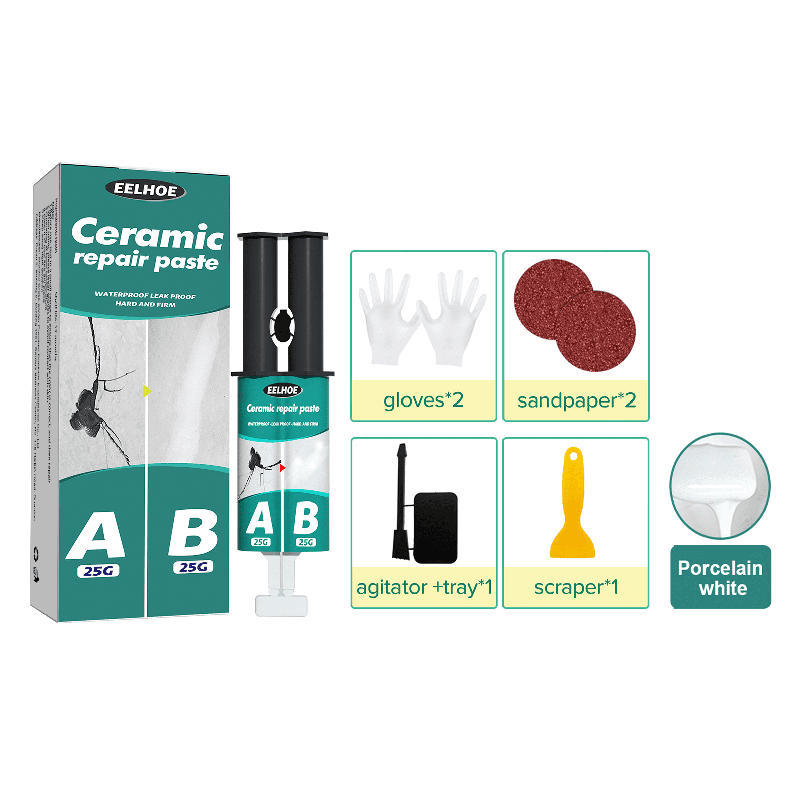 Ceramic Repair Paste, Metal Tile Repair AB Adhesive For Crack Repair
