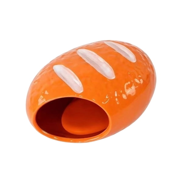 Ceramic Reptile Hide Cave Cooling Hideout for Snakes Geckos, Textured Embossed Terrarium Decor Cave for Stress Relief, Natural Cooling Shelter for Lizards and Small Reptiles 4x6x2Inch