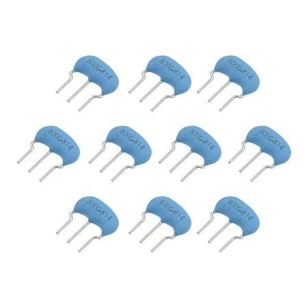 Ceramic Resonator Crystal Oscillator 8MHz 15pF 3 Pin DIP Blue 10 Pieces
