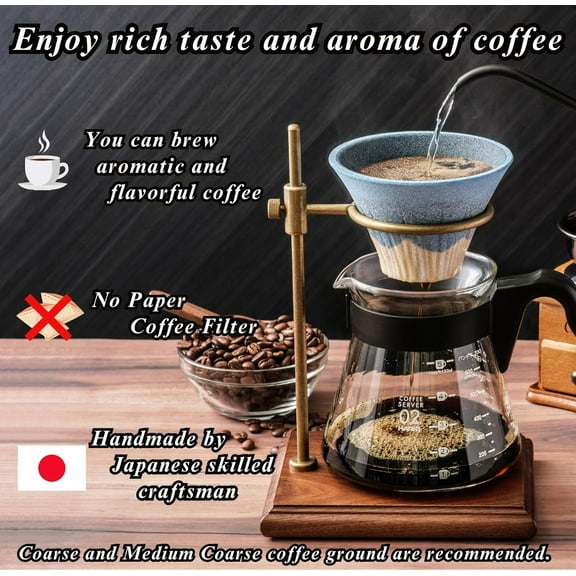 Ceramic Reusable Coffee Filter Dripper - Cherry Blossoms,  Mt. Fuji Made in Japan