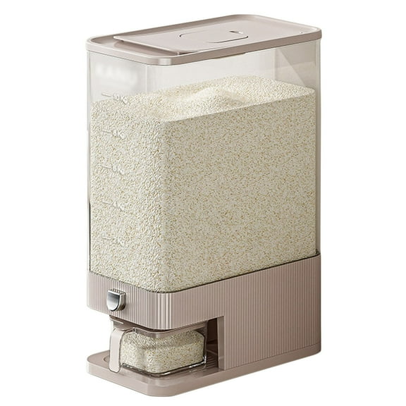 Ceramic Rice Jar Cereal Containers Storage Sealed Moisture Proof with Measuring Cup and Dial for Home Kitchen Stores Rice
