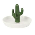 thumbnail image 1 of Ceramic Ring Tray Jewelry Holder And Trinket Dish, Cactus, 1 of 8