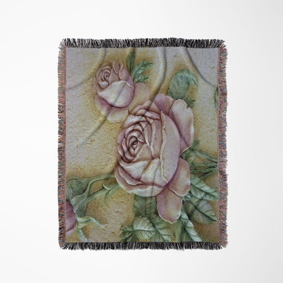 Ceramic Roses, Woven Blanket