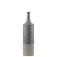 thumbnail image 1 of Ceramic Round Bottle Vase with Speckle Design Body & Rough Bottom Band, Coated Sage - Small, 1 of 1