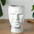thumbnail image 1 of Mavrik Pixelated Head Ceramic Pot, 1 of 10