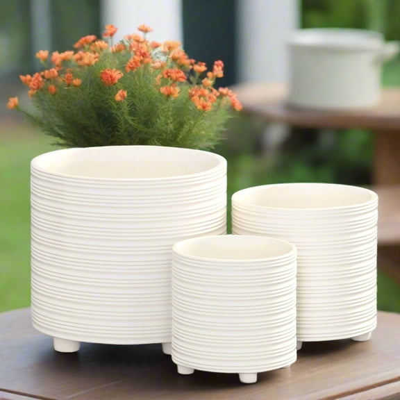Ribora Quadpod Ceramic Planter Set (Set of 3)