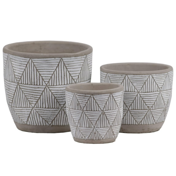 Cement Pot Washed Finish Gray-6.25"H