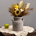 thumbnail image 1 of Ceramic Rustic Farmhouse Vase, Distressed Decorative Flower Vases for Home Decor, Ideal Shelf Decor,  Vase for Living Room Bedroom Kitchen Office Centerpiece Table Decorations, 1 of 16