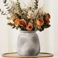 thumbnail image 1 of Ceramic Rustic Vase, Small Flower Farmhouse Vases Home Decor, 6“ Short Pottery Decorative Pampas Vase for Table Living Room Entryway Mantel Bookshelf Bedroom Bathroom Kitchen-Black, 1 of 5