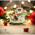 thumbnail image 1 of Ceramic Salt and Pepper Shakers African American Santa Sleigh 3.75", 1 of 5