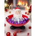 thumbnail image 1 of Ceramic Santa Claus Candy Bowl 6in Holiday Decor Home Office Kitchen, 1 of 4
