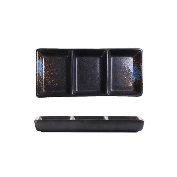 Ceramic Sauce Dish Sushi Plate Divide Meals Trays Beauty Flow Color Porcelain Tableware