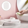thumbnail image 1 of White Ceramic Soap Dish Holder for Bathroom, Scrub Soap Tray Organizer, Washing Rack and Accessories Display, 1 of 6