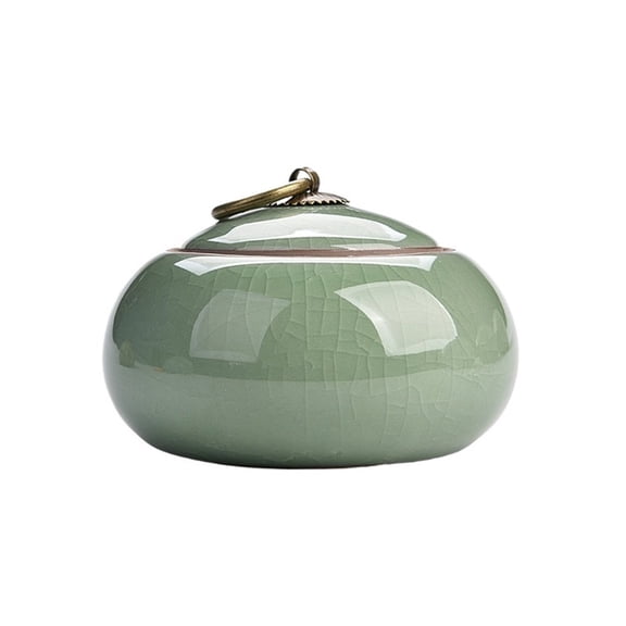 Ceramic Sealed Tea Canister With Lid Countertop Storage Container For Sugar, Tea, Coffee