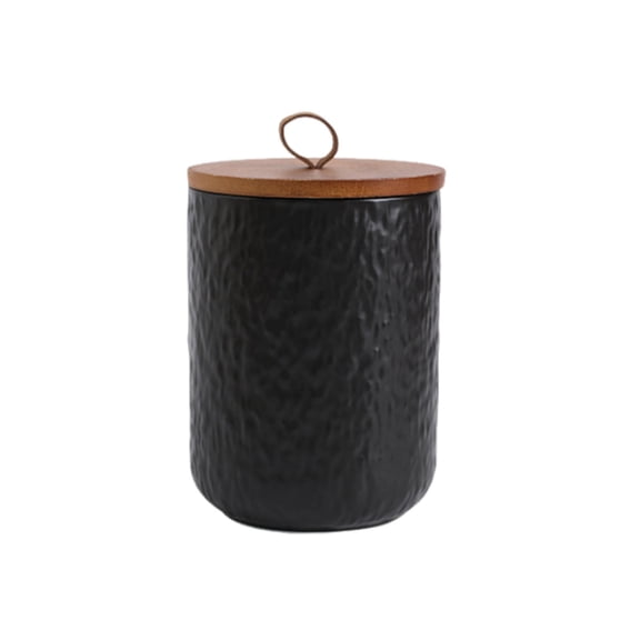 Ceramic Sealed Tea and Grain Storage Tank, High-Temperature Fired with Airtight Gasket for Moisture-Proof Freshness, Slip-Resistant Base and Convenient Handle, Ideal for Kitchen Pantry Organization