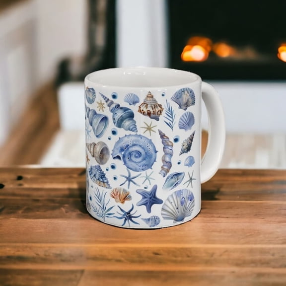 Ceramic Seas Mug, Sheas Coffee Mug oz, Beach Themed Dr, Sea S Coffee Cup, Seas Collector gift, Ocean themed present.