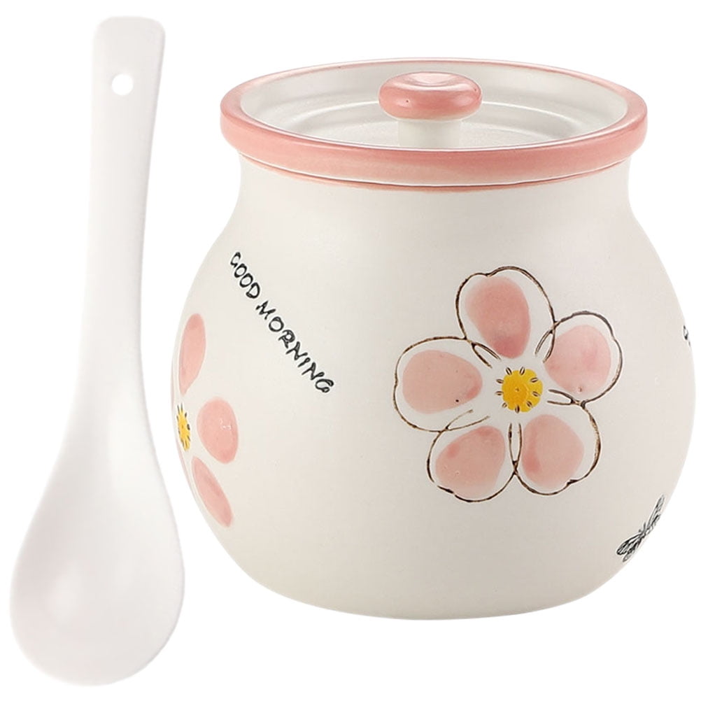 Ceramic Seasoning Jar Container Canisters Lard Storage Salt Holder Jars