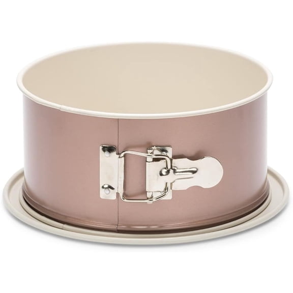 Ceramic Series Deep Round Springform Pan with double non-stick ceramic coating, 7-1/8" and 3-1/4", White/Copper