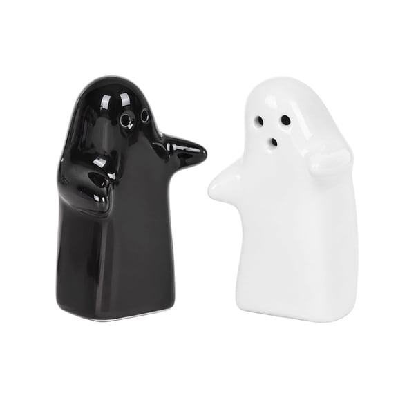 Ceramic Shaker Set, Themed Salt and Pepper Pots for Kitchen Tables, Holiday Dining Decor for October Gatherings, Kitchen Shaker Decor for Halloween Gatherings and Everyday Meals