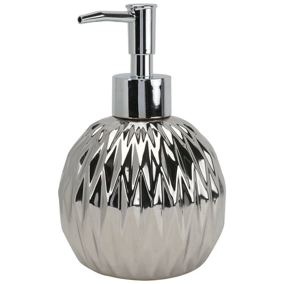 Ceramic Shampoo Bottle with Tight Sealing for Storage Use Silver Large Capacity for Hotel Bathroom