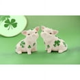 thumbnail image 1 of Ceramic Shamrock Pig Salt and Pepper Shakers 3.5 Inch St. Patricks Day Decor, 1 of 4