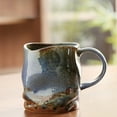 thumbnail image 1 of Disco*unt！Ceramic Shaped Coffee Mug, Unique Design Home Ceramic Mug, 16oz Large Capacity, Microwave and Dishwasher Safe, Comfortable Handle for Daily Beverages, 1 of 6