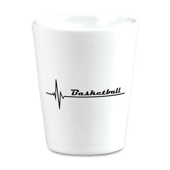 Ceramic Shot Glasses Basketball Heartbeat Olympics Bar Supplies Accessories 2 Oz